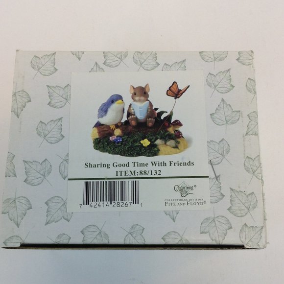 Fitz and Floyd Charming Tails Figurine "Sharing Good Time with Friends" - Picture 9 of 16